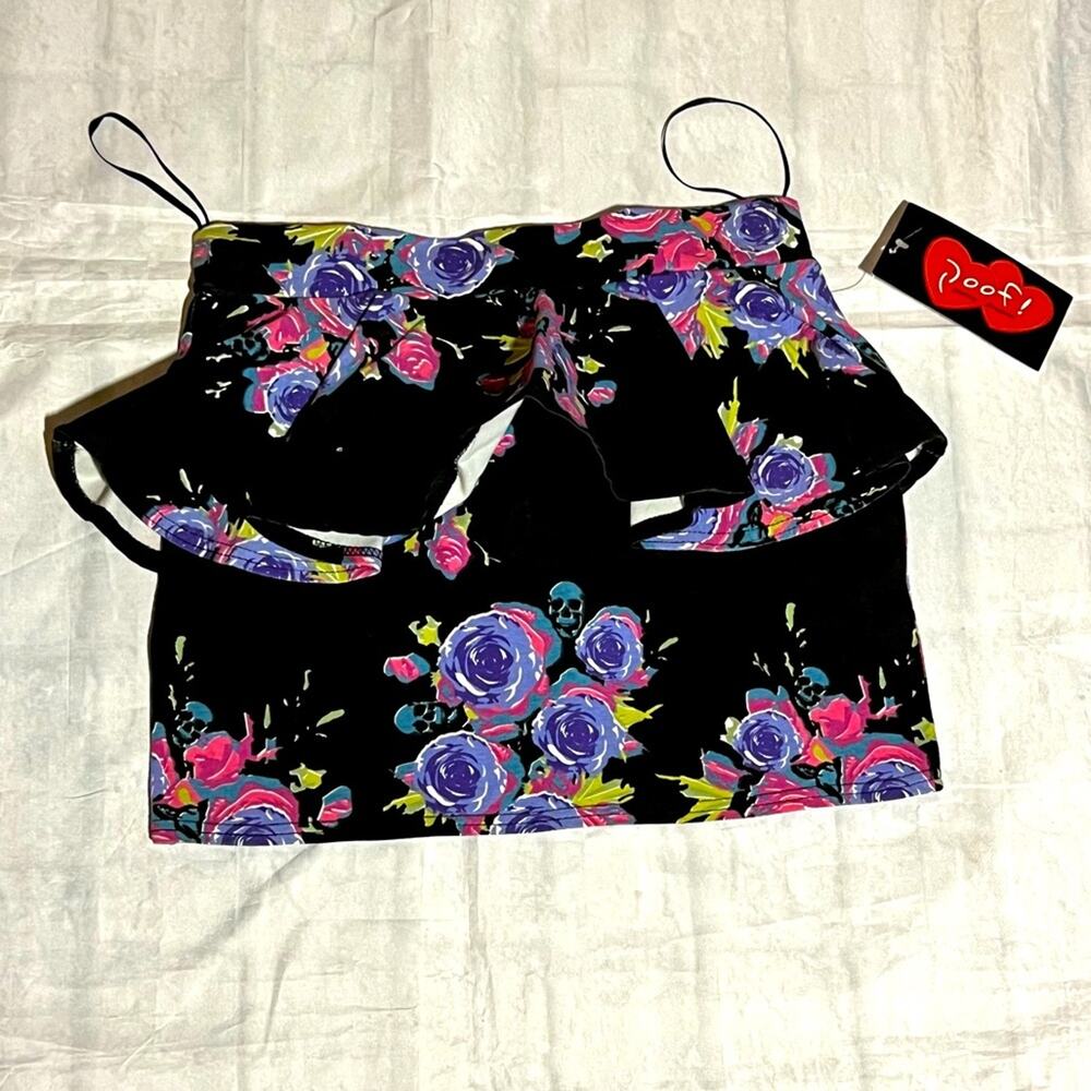 Poof Floral Skirt S NWT